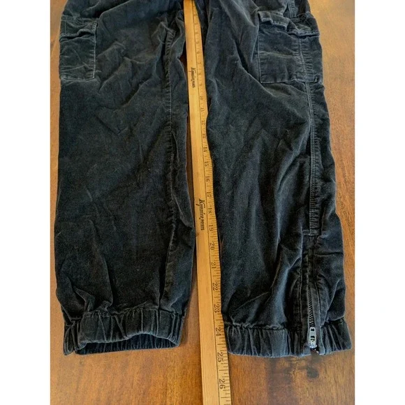Sanctuary Mia Trooper Black Corduroy Cargo Jogger Pants Size Medium Grunge Boho - Picture 6 of 11